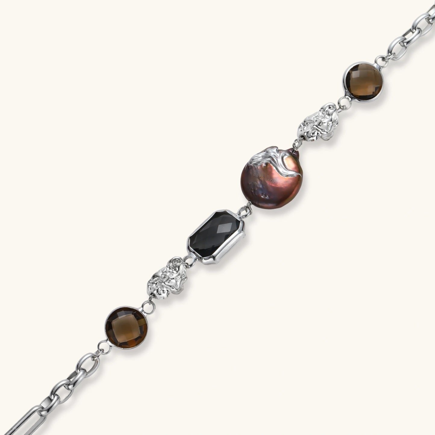 OVIANA Noir Pearl Bracelet