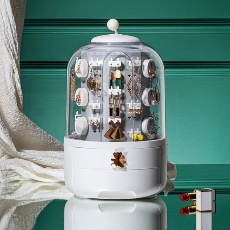 360 Rotating Jewellery Box with Built-In Tower Box - Fansee Australia