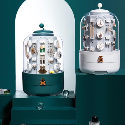 360 Rotating Jewellery Box with Built-In Tower Box - Fansee Australia