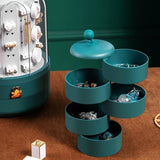 360 Rotating Jewellery Box with Built-In Tower Box - Fansee Australia