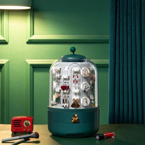 360 Rotating Jewellery Box with Built-In Tower Box - Fansee Australia