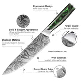 8-Piece Green Handle Knife Set – Stainless Steel Essentials - Fansee Australia