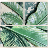Verdant Retreat – DIY Green Plantain Painting Kit (20cm)
