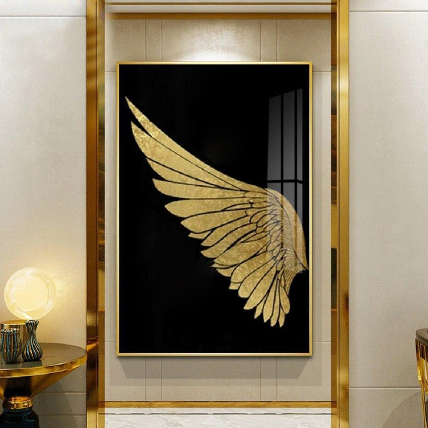 Angel Golden Wings Wall Art Prints (60x90 cm) - Fansee Australia