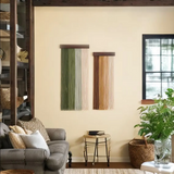 Boho Cascade – 2-Piece Gradient Macrame Wall Hanging Set - Fansee Australia