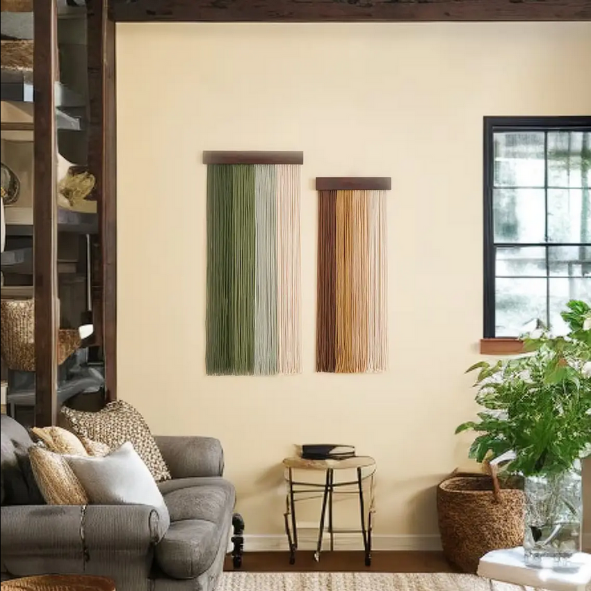 Boho Cascade – 2-Piece Gradient Macrame Wall Hanging Set - Fansee Australia