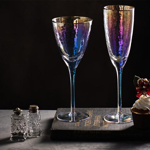 Champagne Glasses 4 Pcs Set(Lumière Arrosée-C) - Fansee Australia