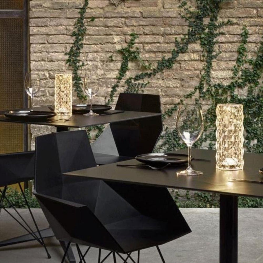 Crystal White LED USB Dimmable 3- Colour Table Lamp - Fansee Australia