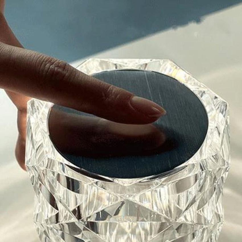 Crystal White LED USB Dimmable 3- Colour Table Lamp - Fansee Australia