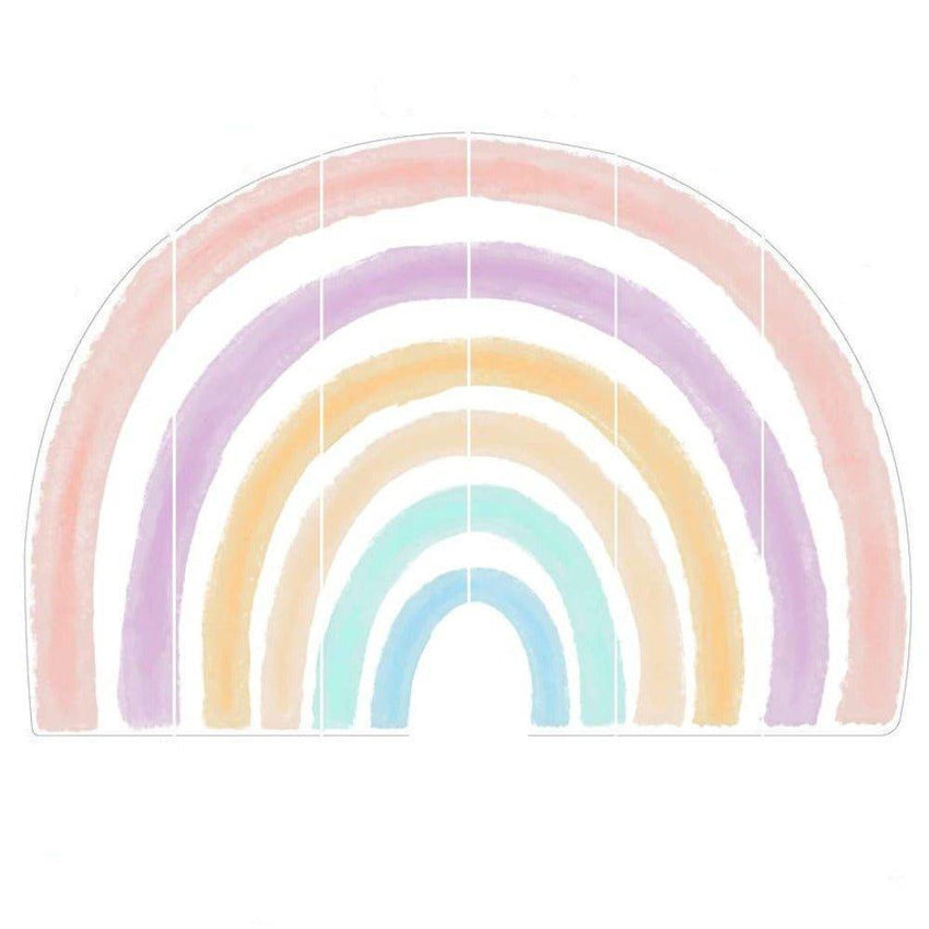 Extra Large Fabric Hand Drawn Watercolour Rainbow Wall Sticker - Fansee Australia