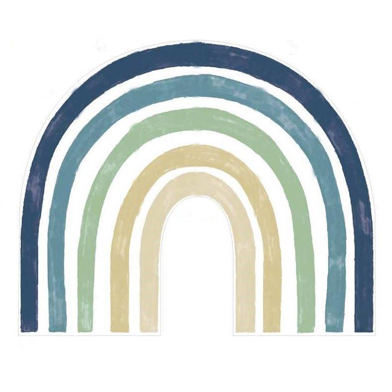 Extra Large Watercolour Blue Rainbow Fabric Wall Sticker - Fansee Australia