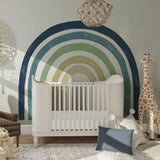 Extra Large Watercolour Blue Rainbow Fabric Wall Sticker - Fansee Australia