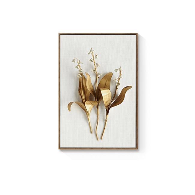 Golden flowers Wall art Prints - Fansee Australia