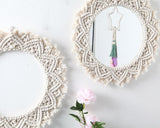 Hand-Woven Macrame Round Mirror - Fansee Australia