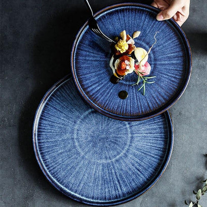 Handmade Blue Plate Sets (4 Pcs Set) - Fansee Australia