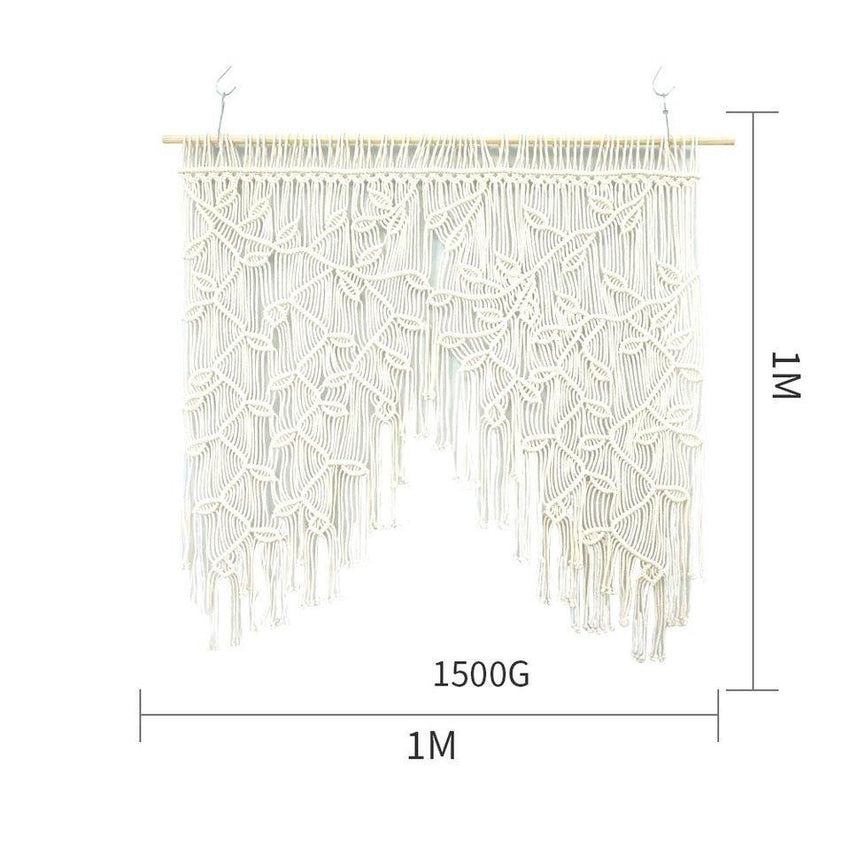 Handmade Macrame Window Leaf Curtain - Fansee Australia