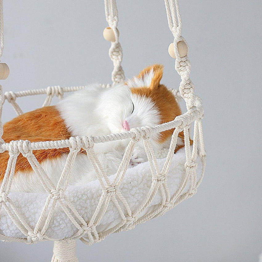 Handwoven Macrame Swing Pet Hammock - Fansee Australia