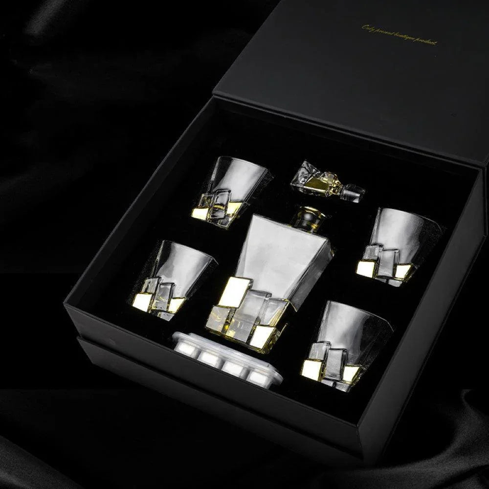 High-Quality Lead-Free Whiskey Decanter and Glasses Set Gift Box - Fansee Australia