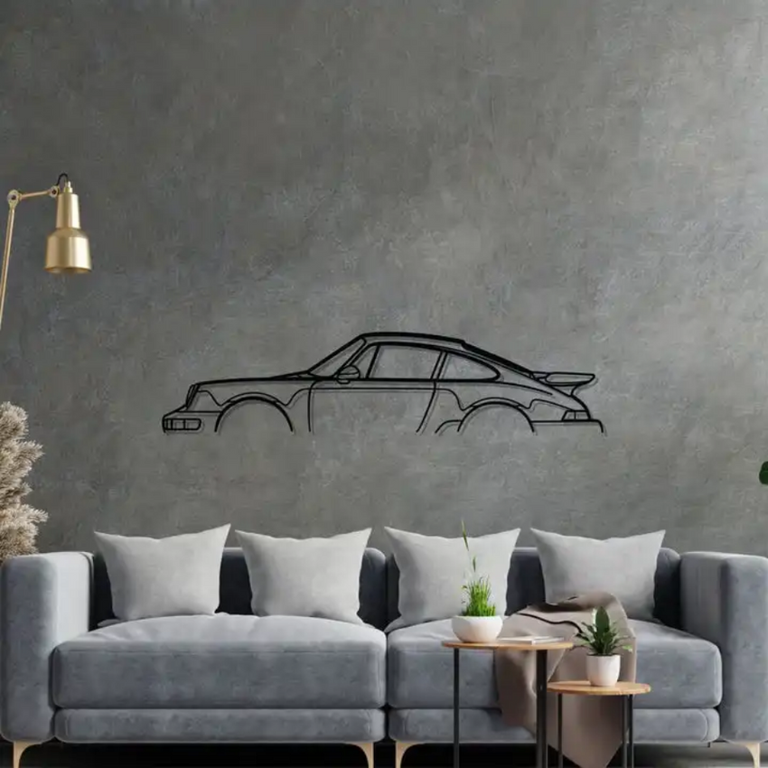 Iconic 90s Turbo Silhouette Metal Wall Art - Fansee Australia