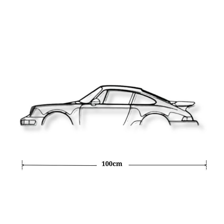 Iconic 90s Turbo Silhouette Metal Wall Art - Fansee Australia