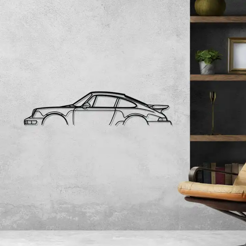 Iconic 90s Turbo Silhouette Metal Wall Art - Fansee Australia