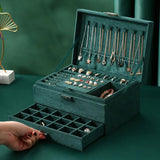 Jewellery Box With Lock - Green - Fansee Australia