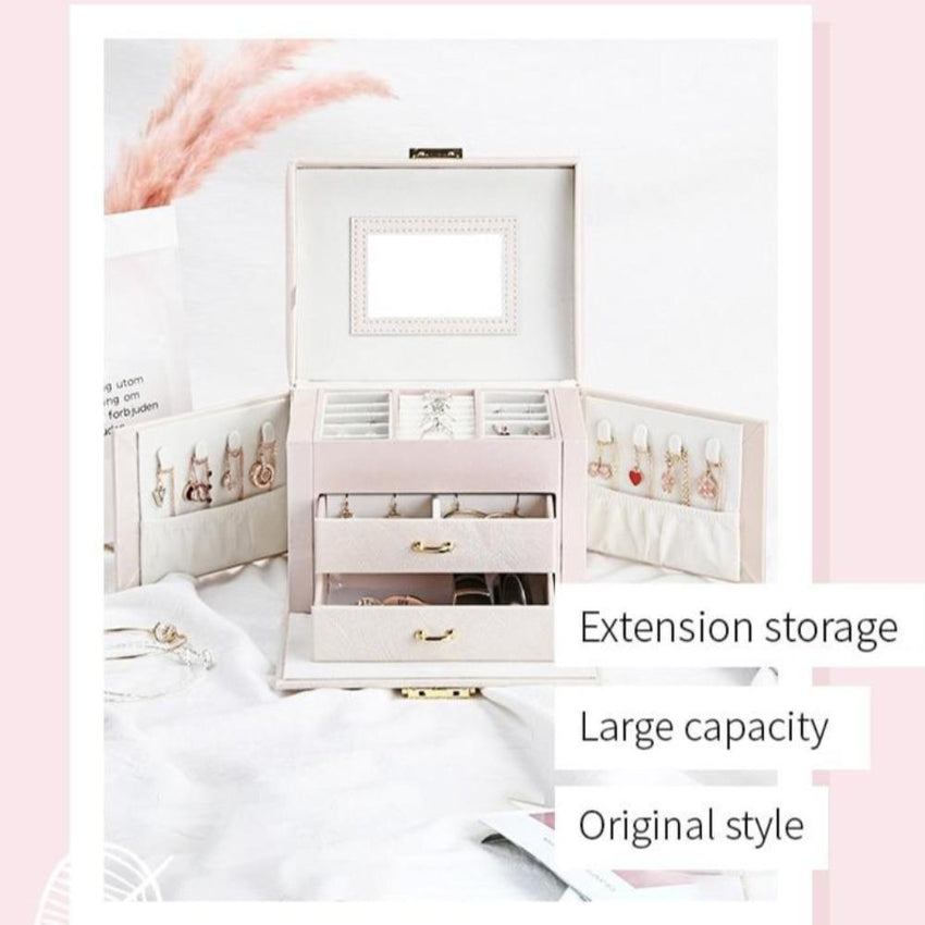 Jewellery Box with Mirror and Lock - Fansee Australia