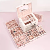 Large Jewellery Box -White Pink - Fansee Australia