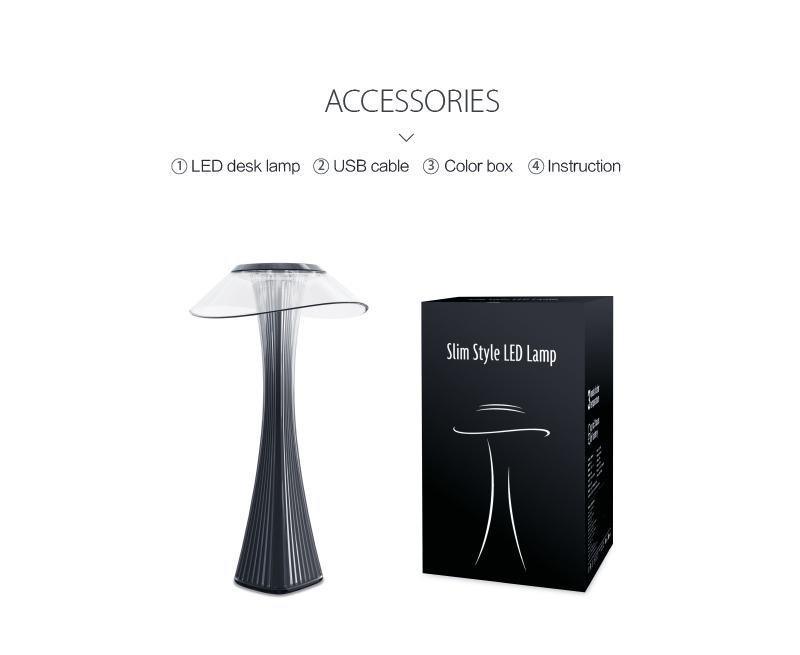 LED Crystal Creative Table Lamp - Black - Fansee Australia