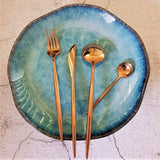 Luxurious Rose Gold Cutlery Set (16 Piece Cutlery Set) - Fansee Australia