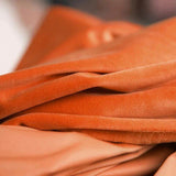 Orange Blackout Luxurious Wool Velvet Ready To Hang Curtains - Fansee Australia