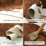 Premium Quality Large Artificial Khaki Cowhide Rug - Fansee Australia