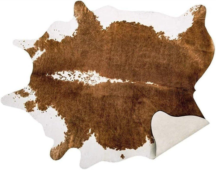 Premium Quality Large Artificial Khaki Cowhide Rug - Fansee Australia