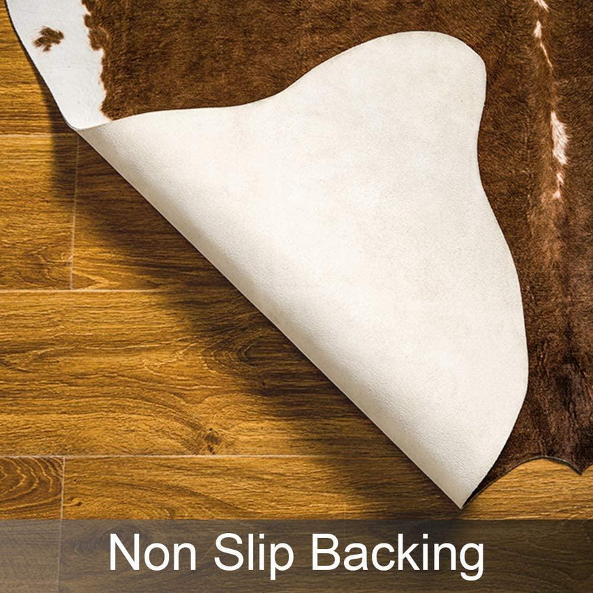 Premium Quality Large Artificial Khaki Cowhide Rug - Fansee Australia