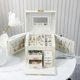 PU Leather White Jewellery Box - Fansee Australia