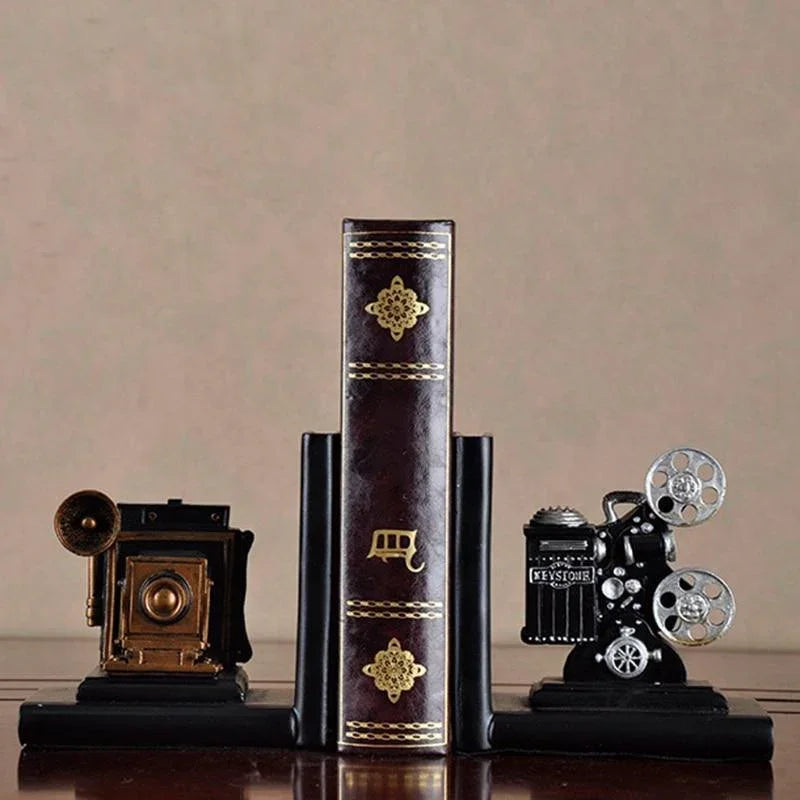 Retro Style Camera and Film Projector Bookend - Fansee Australia