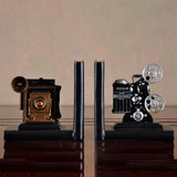 Retro Style Camera and Film Projector Bookend - Fansee Australia