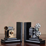 Retro Style Camera and Film Projector Bookend - Fansee Australia