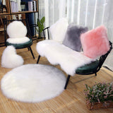 Round Shaggy Faux Fur Sheepskin Rug (120cm) - Fansee Australia