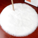 Round Shaggy Faux Fur Sheepskin Rug (120cm) - Fansee Australia