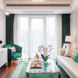 Velvet Majesty Emerald Green Blackout Curtains - Fansee Australia