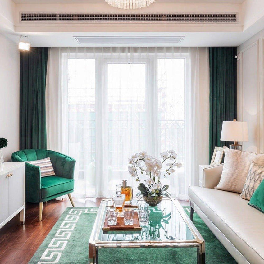Velvet Majesty Emerald Green Blackout Curtains - Fansee Australia