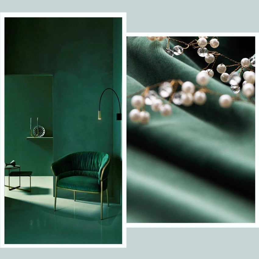 Velvet Majesty Emerald Green Blackout Curtains - Fansee Australia