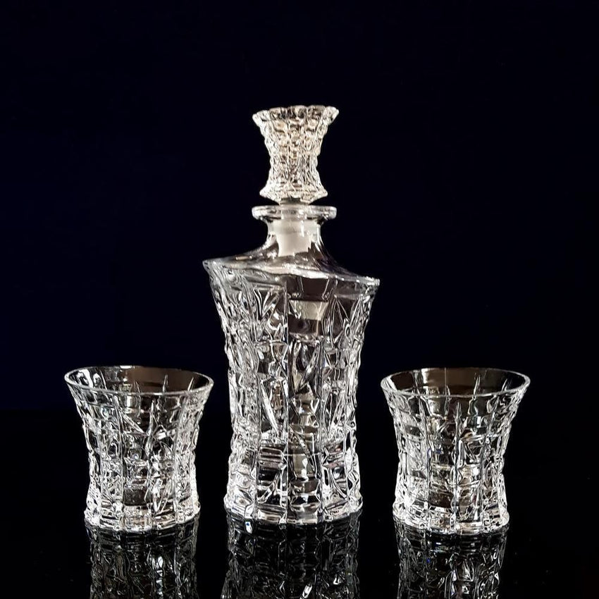 Whiskey Glasses Set - King (4- Tumblers & 1- Decanter) - Fansee Australia