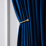 Whispering Velvet Blue Blackout Curtains - Fansee Australia
