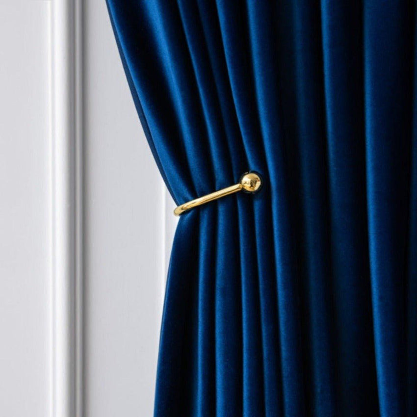 Whispering Velvet Blue Blackout Curtains - Fansee Australia