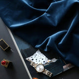 Whispering Velvet Blue Blackout Curtains - Fansee Australia