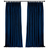 Whispering Velvet Blue Blackout Curtains - Fansee Australia