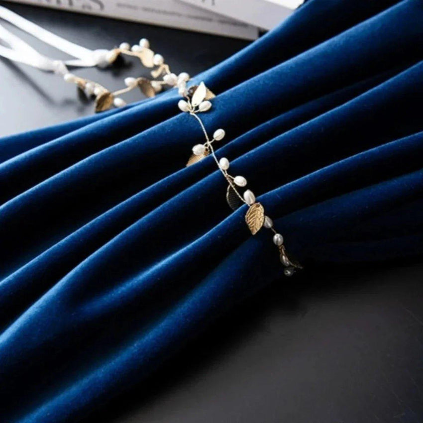 Whispering Velvet Blue Blackout Curtains - Fansee Australia