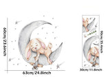 Bunny Sleeping On The Moon Wall Stickers - Fansee Australia